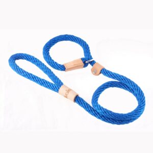 Sport Slip Dog Lead With Stopper - Deep Blue