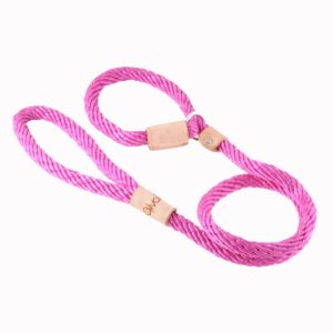 Sport Slip Dog Lead With Stopper - Hot Pink