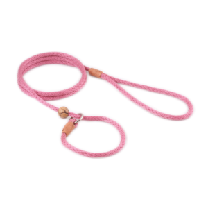 Nylon Slip Dog Lead With Stopper - Wild Rose