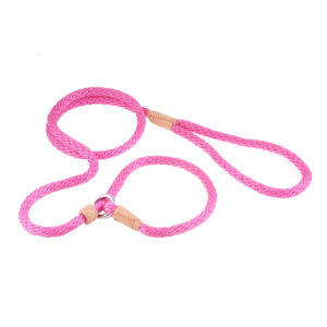 Nylon Slip Dog Lead With Stopper - Hot Pink