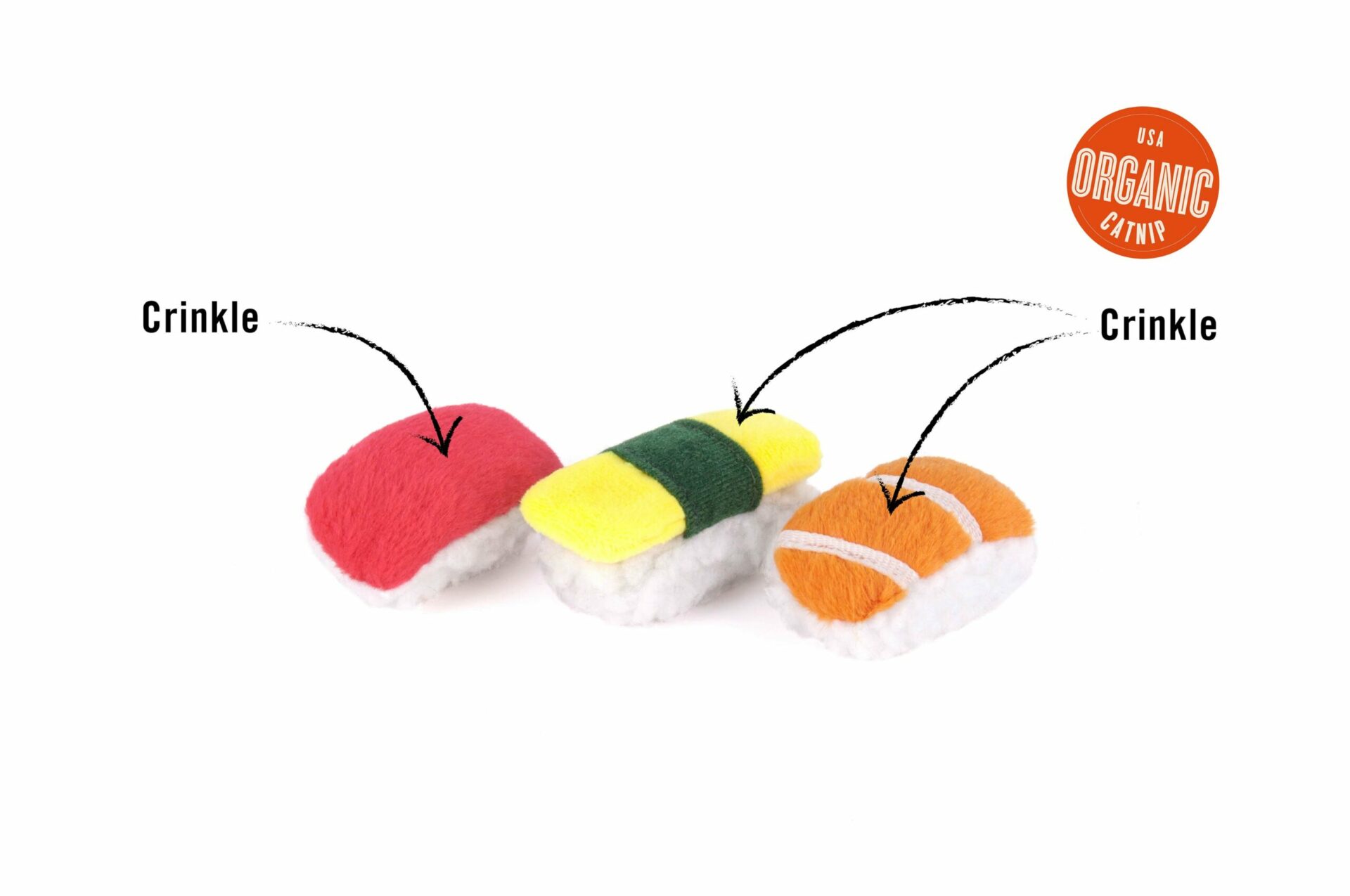 Feline Frenzy Food Sassy Sushi Cat Toy - Image 2