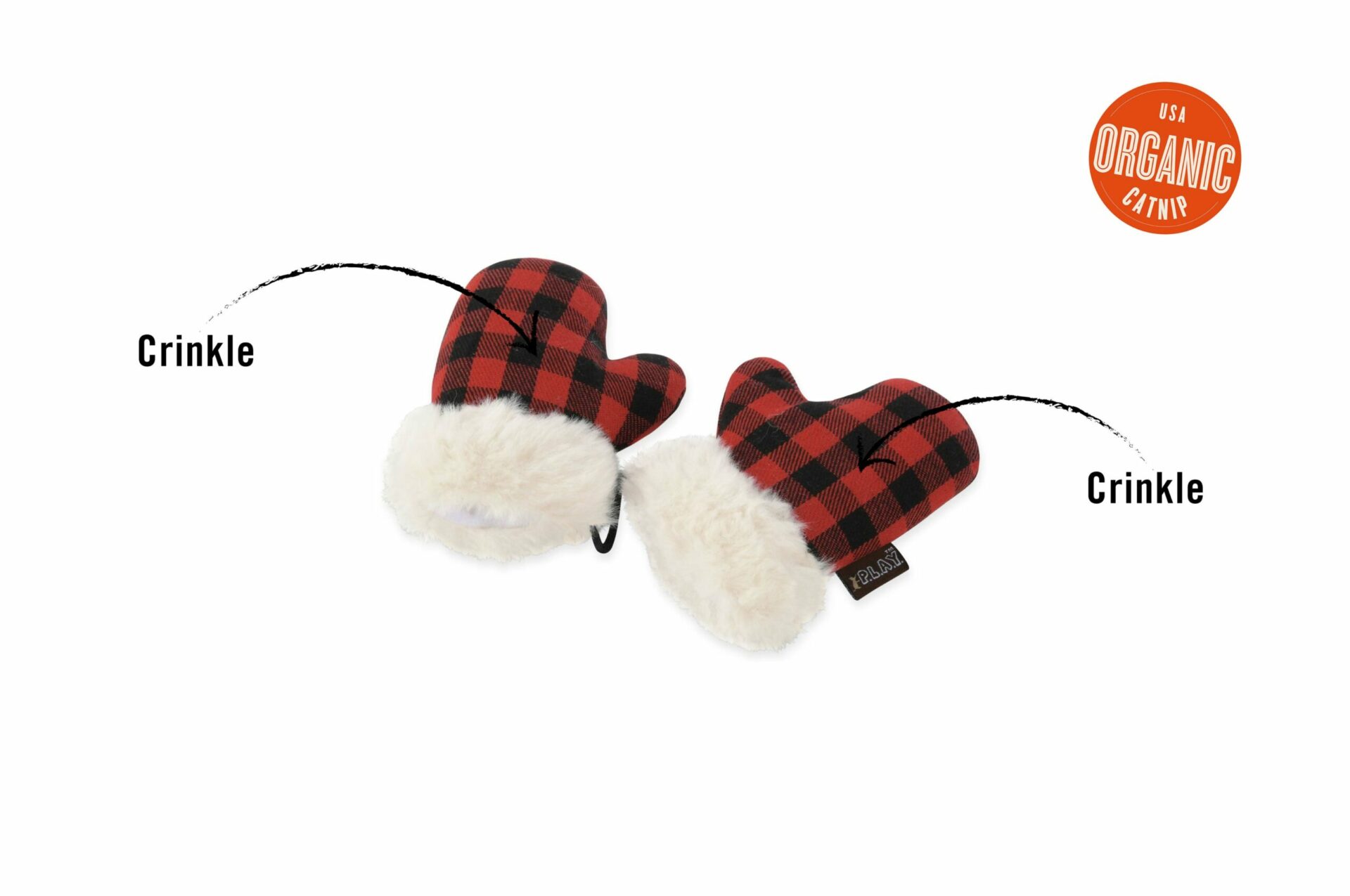 Feline Frenzy Holiday Kitten Mittens Cat Toy - Image 2