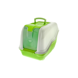 Green Netta Cat Litter Box with Filter
