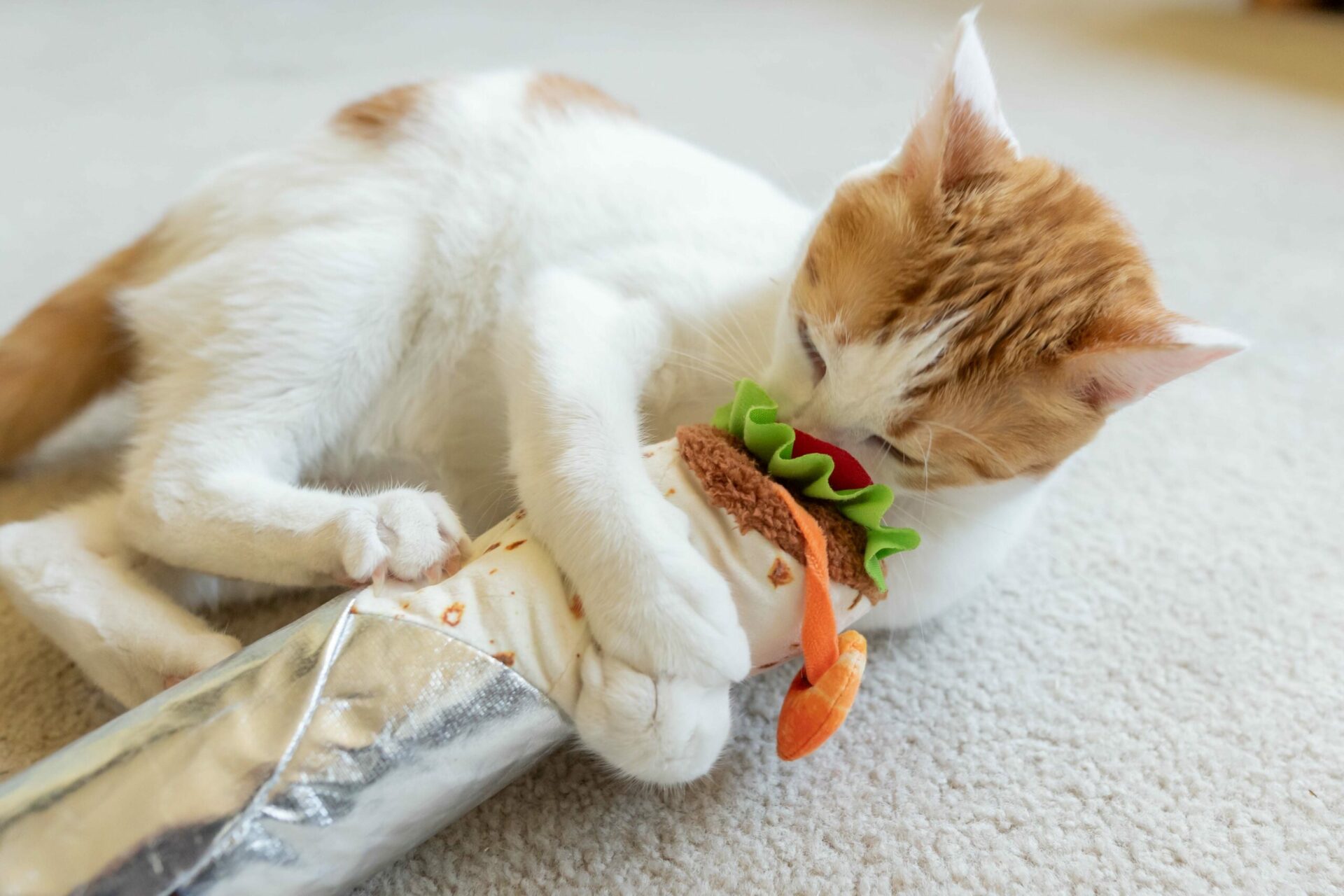 Feline Frenzy Kicker Shrimp Purrito Cat Toy - Image 3