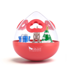 Wobble Ball Enrichment Treat Toy 2.0 - Poinsettia Red