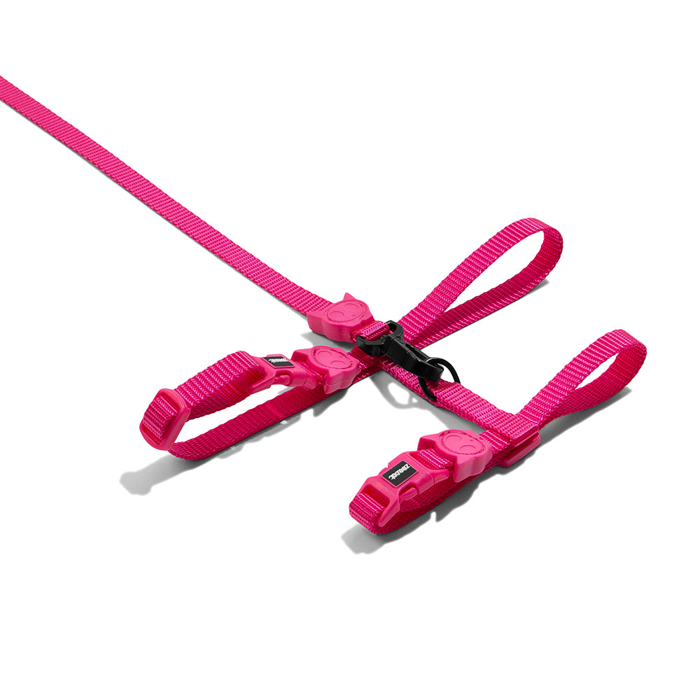 Pink LED Cat Harness with Leash - Image 2