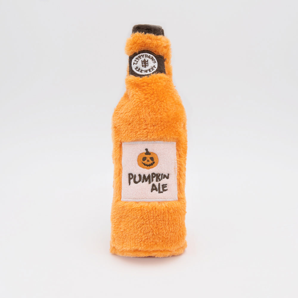 ZippyPaws Halloween dog toy Halloween Happy Hour Crusherz Pumpkin Ale ZP745