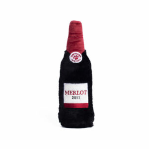 ZippyPaws Happy Hour Red Wine Dog Toy without stuffing and squeakers ZP922