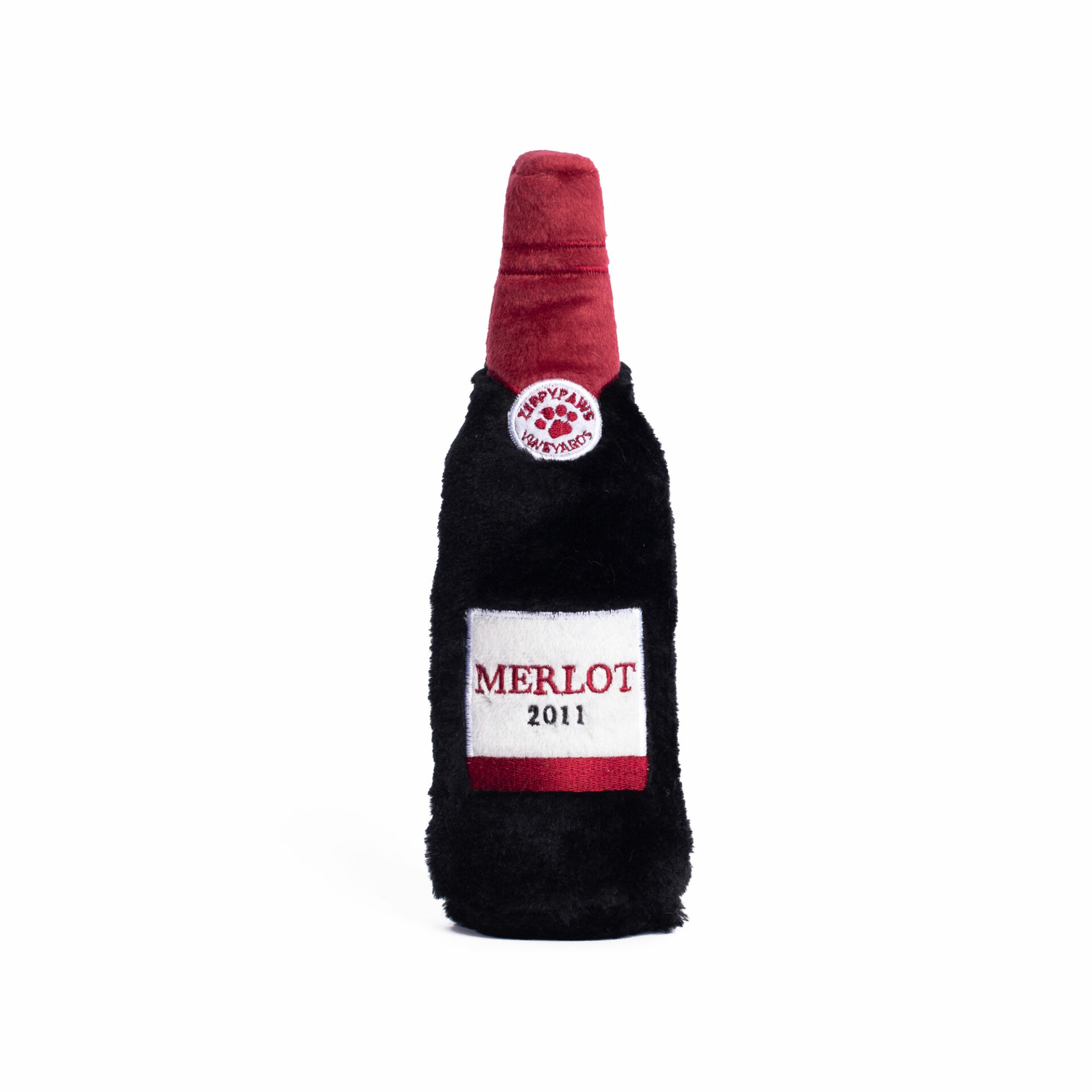 ZippyPaws Happy Hour Red Wine Dog Toy without stuffing and squeakers ZP922