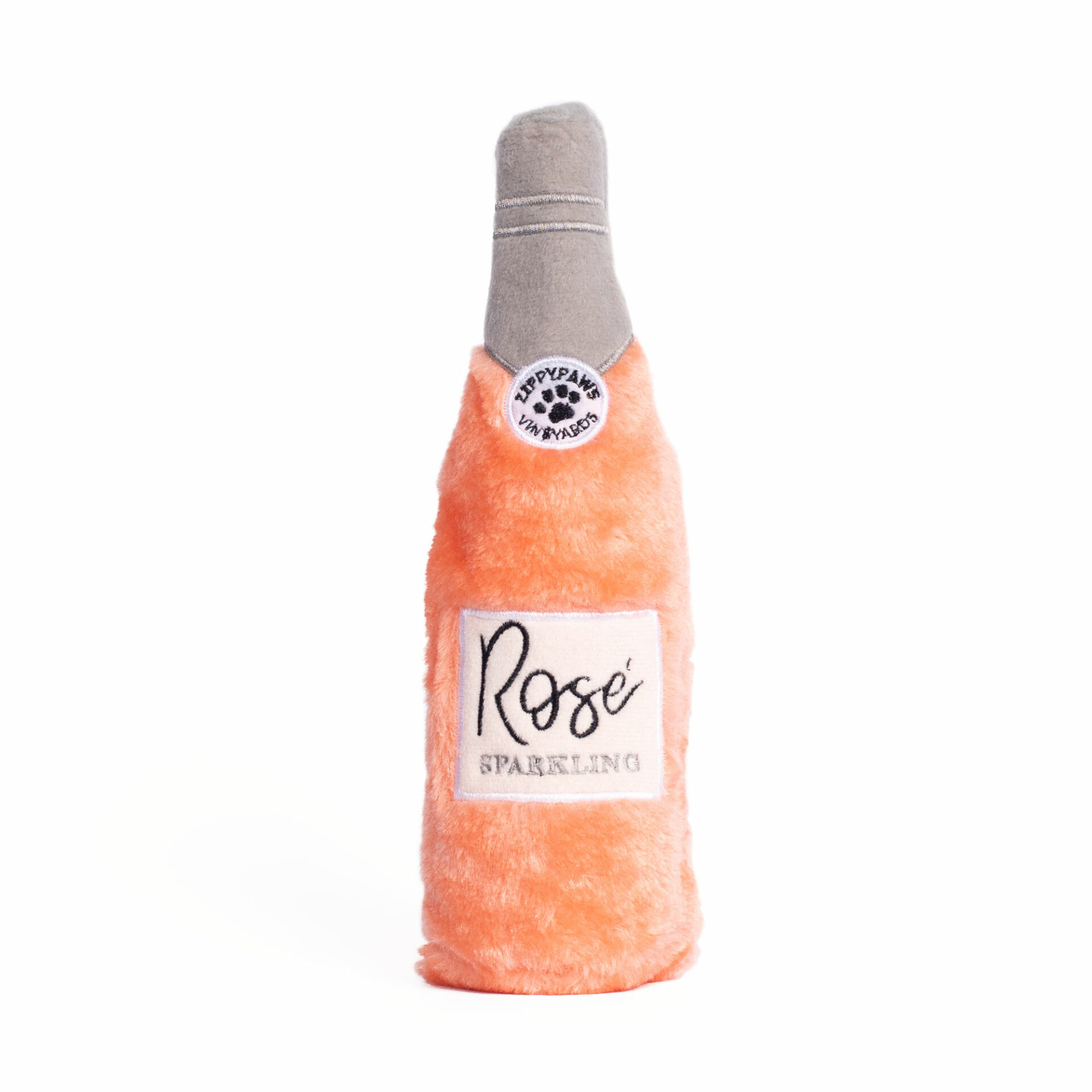 ZippyPaws Happy Hour Rosé Dog Toy without stuffing and squeakers ZP923