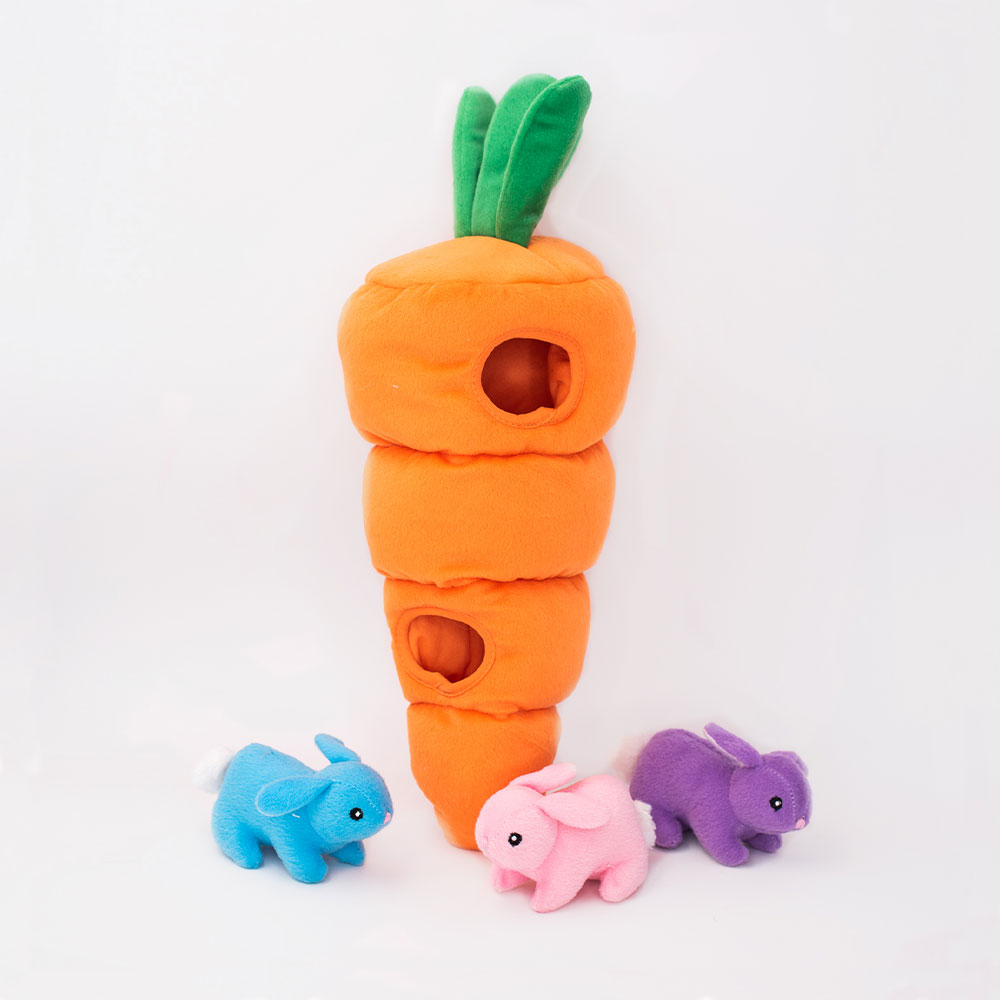 ZippyPaws Zippy Burrow Easter Carrot Easter Dog Toy ZP760