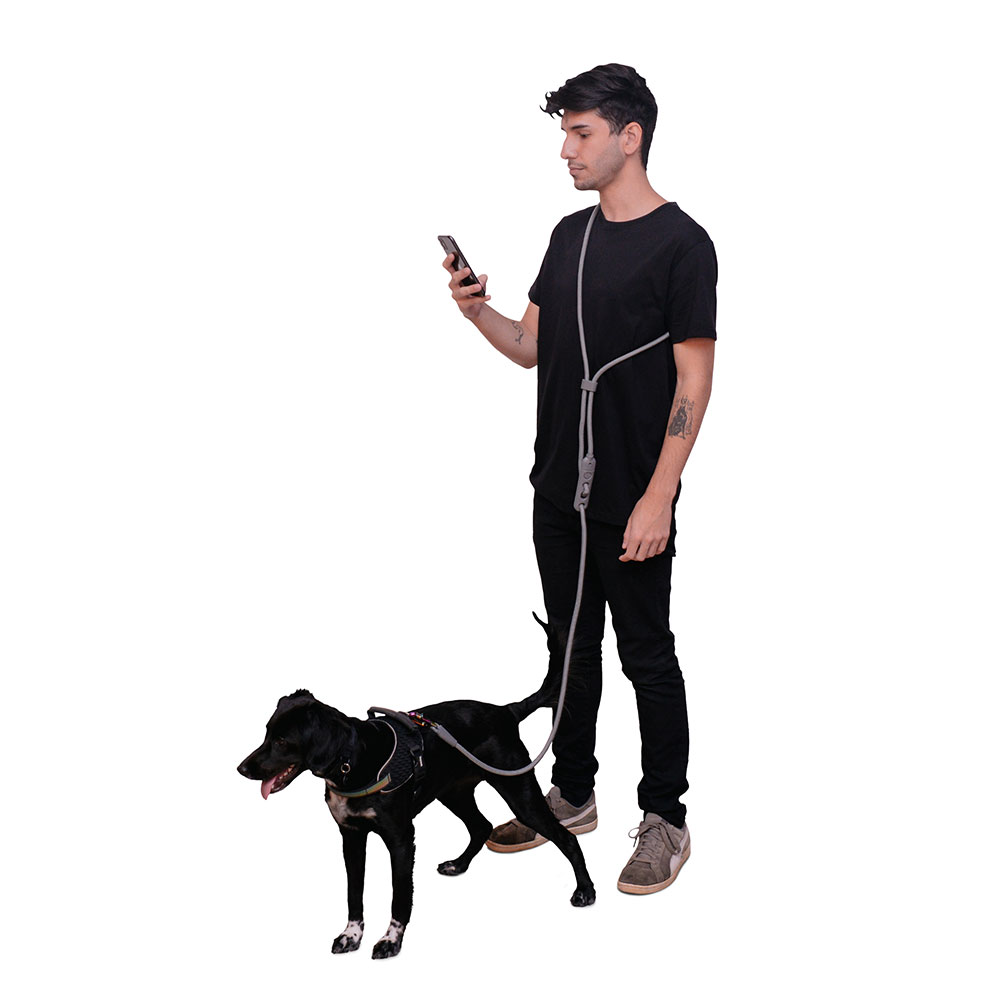 Titanium Grey Hands-Free Dog Leash - Image 4
