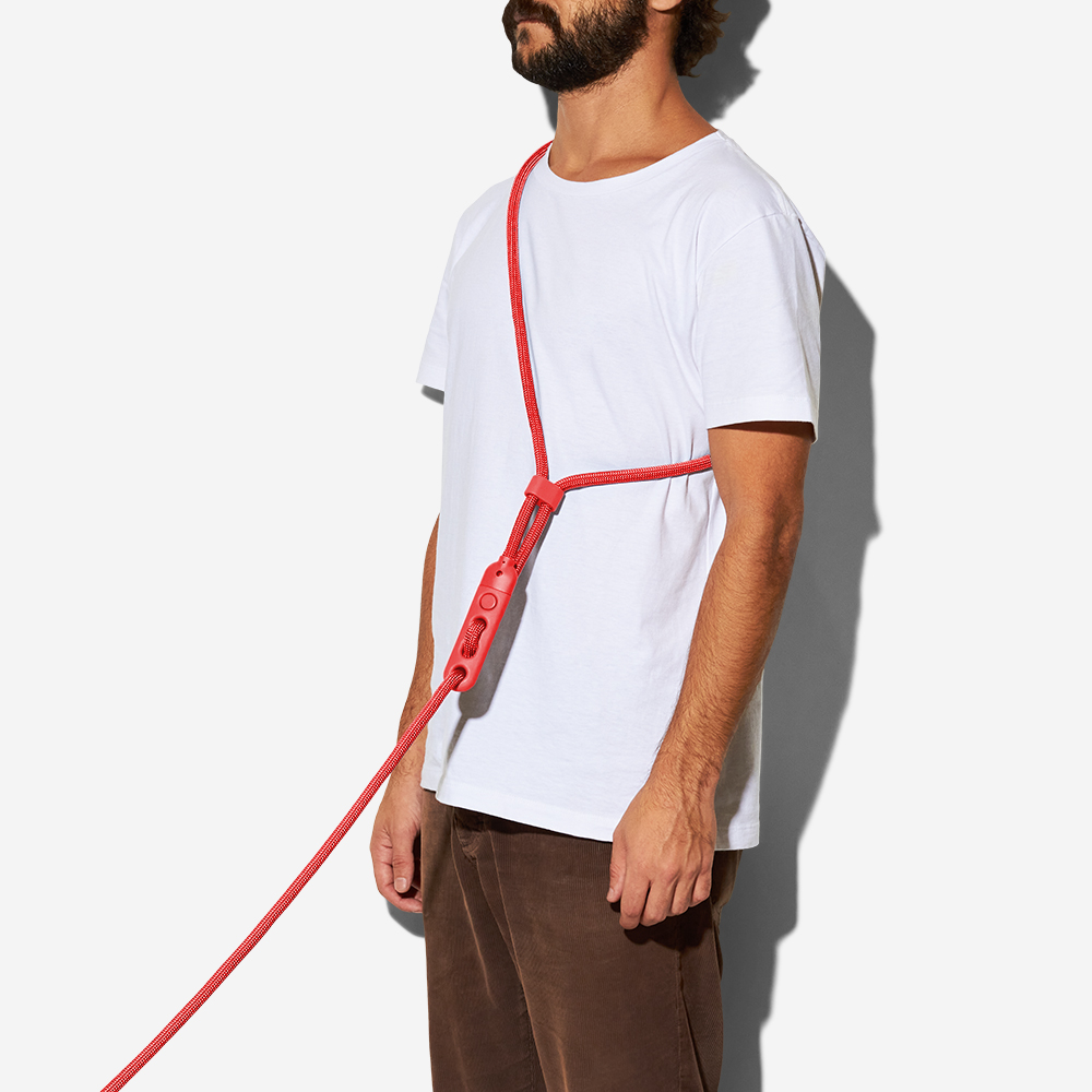 Neon Coral Hands-Free Dog Leash - Image 5