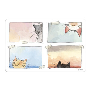 Aquarelle Cat Bowl Mat