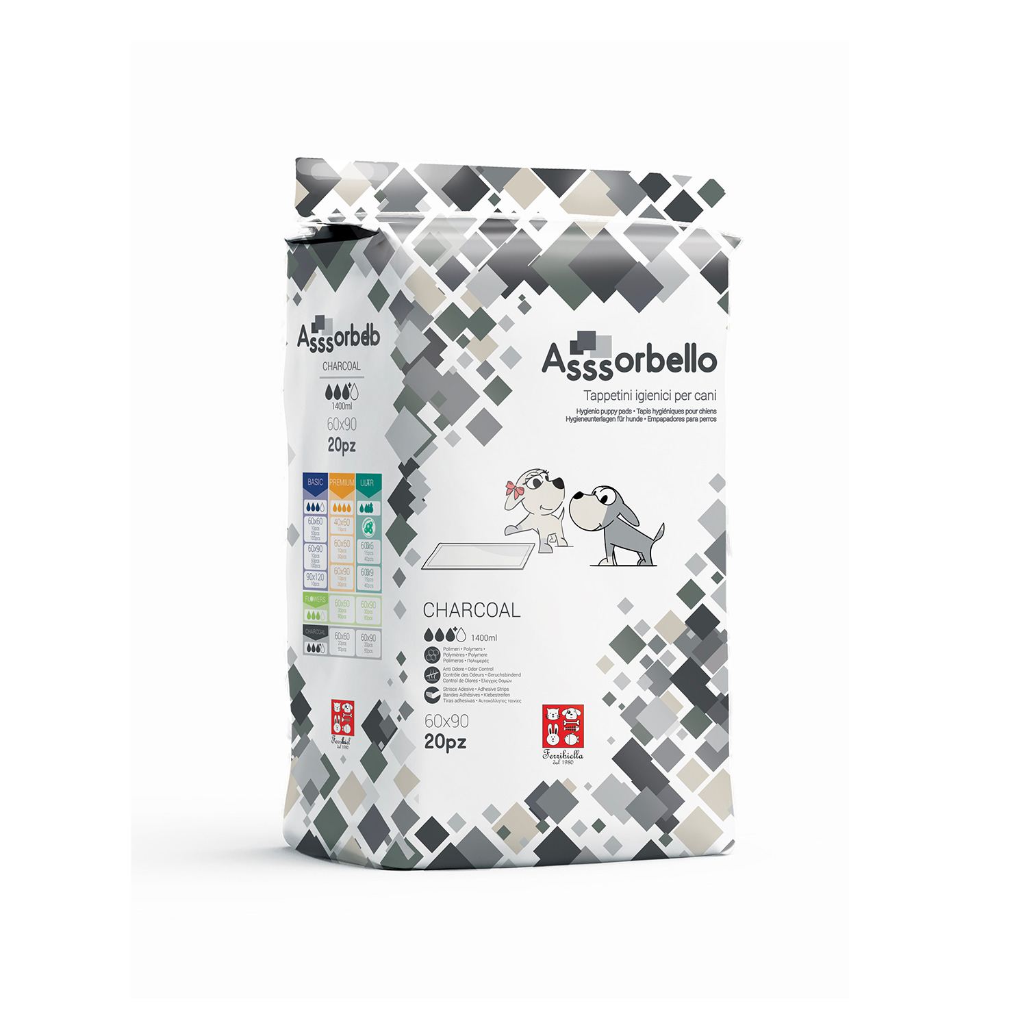 Charcoal Dog Pee Pads 60 x 90 cm