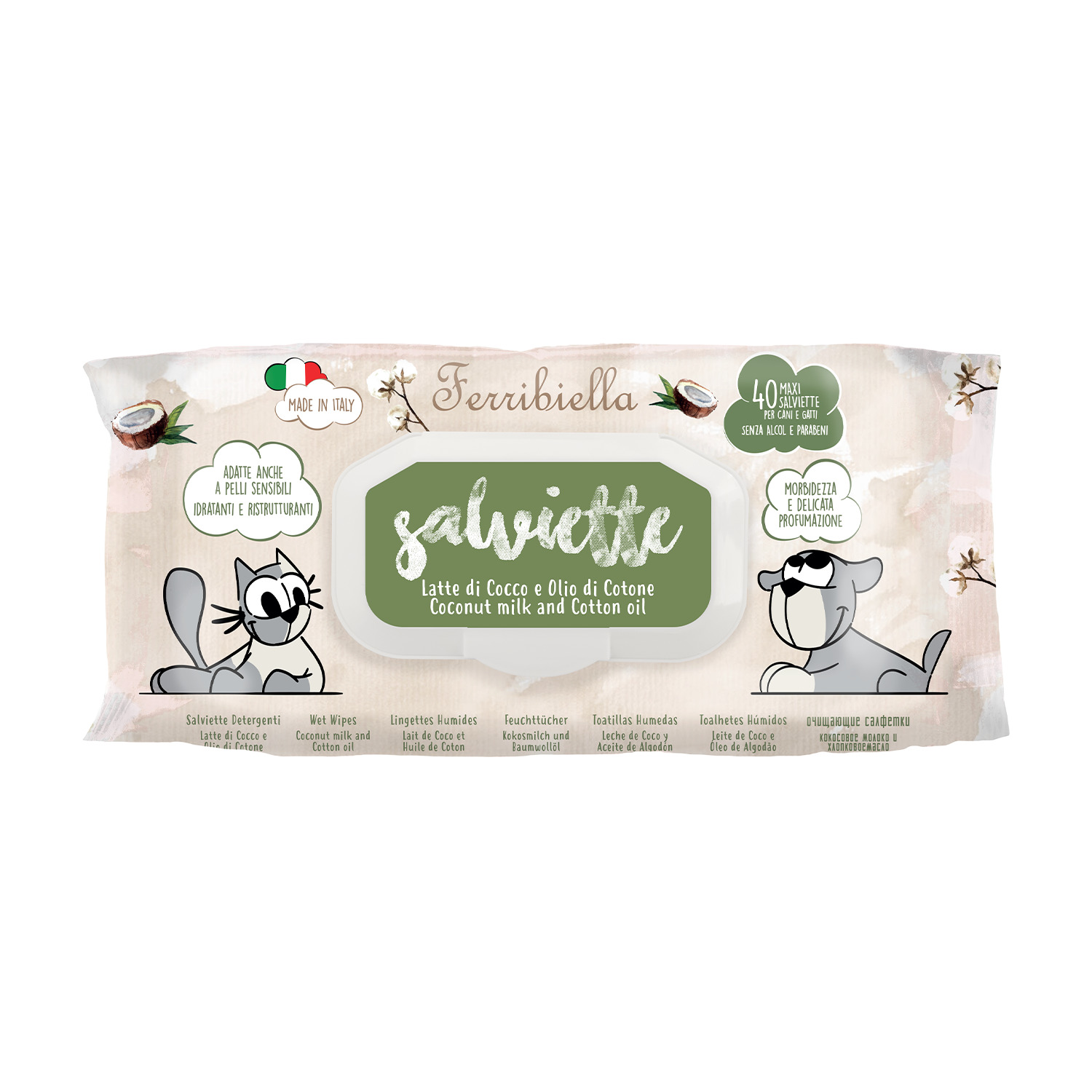 Coconut Milk and Cotton Oil Wet Wipes