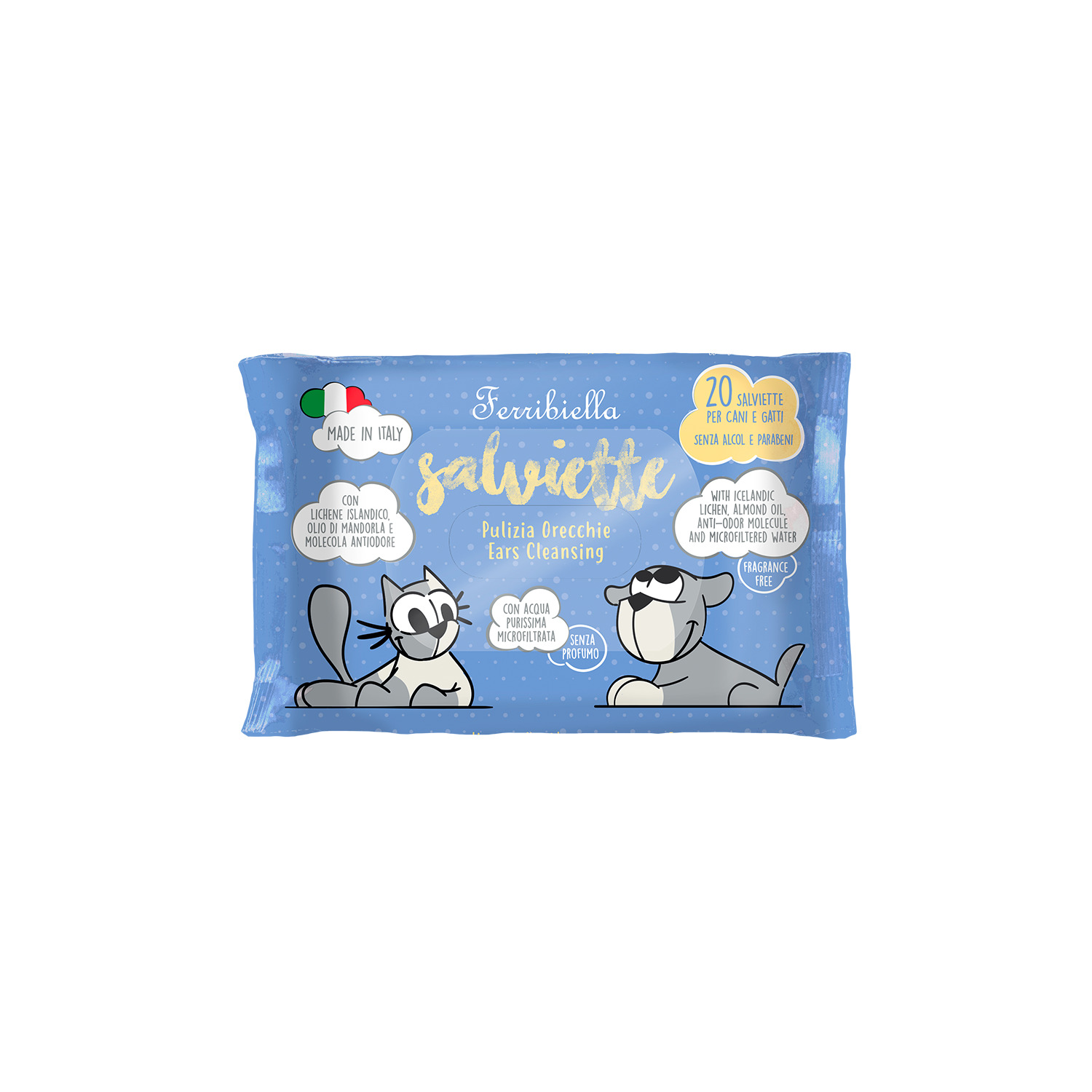 Ferribiella wet wipes for dogs and cats