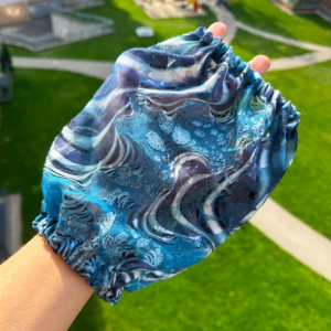 Handmade Blue Silk Snood for dogs