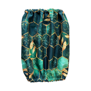 Handmade Waterproof Thick Snood Green Honeycomb with Gold Leaves