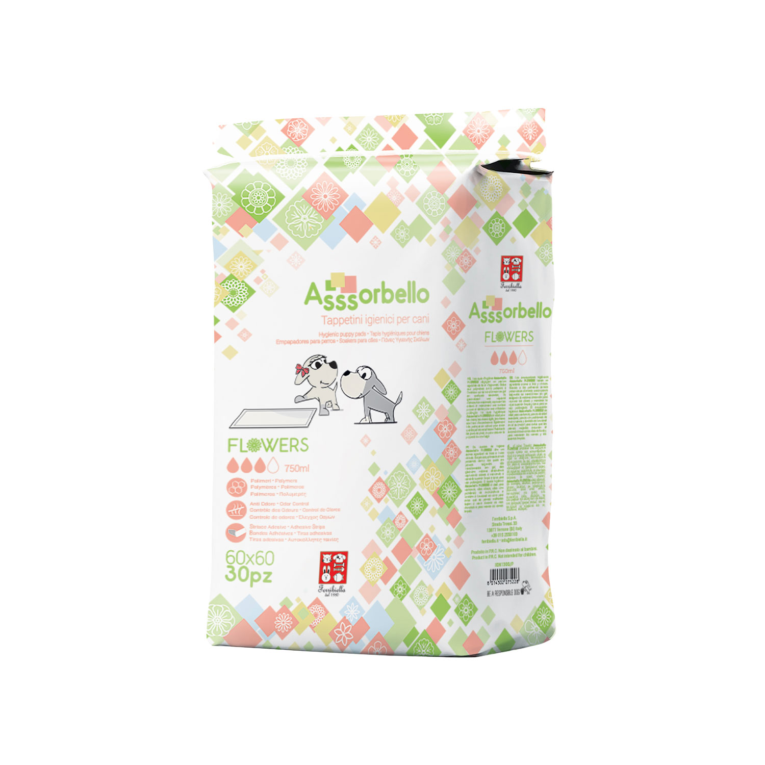 Flowers Dog Pee Pads 60 x 60 cm