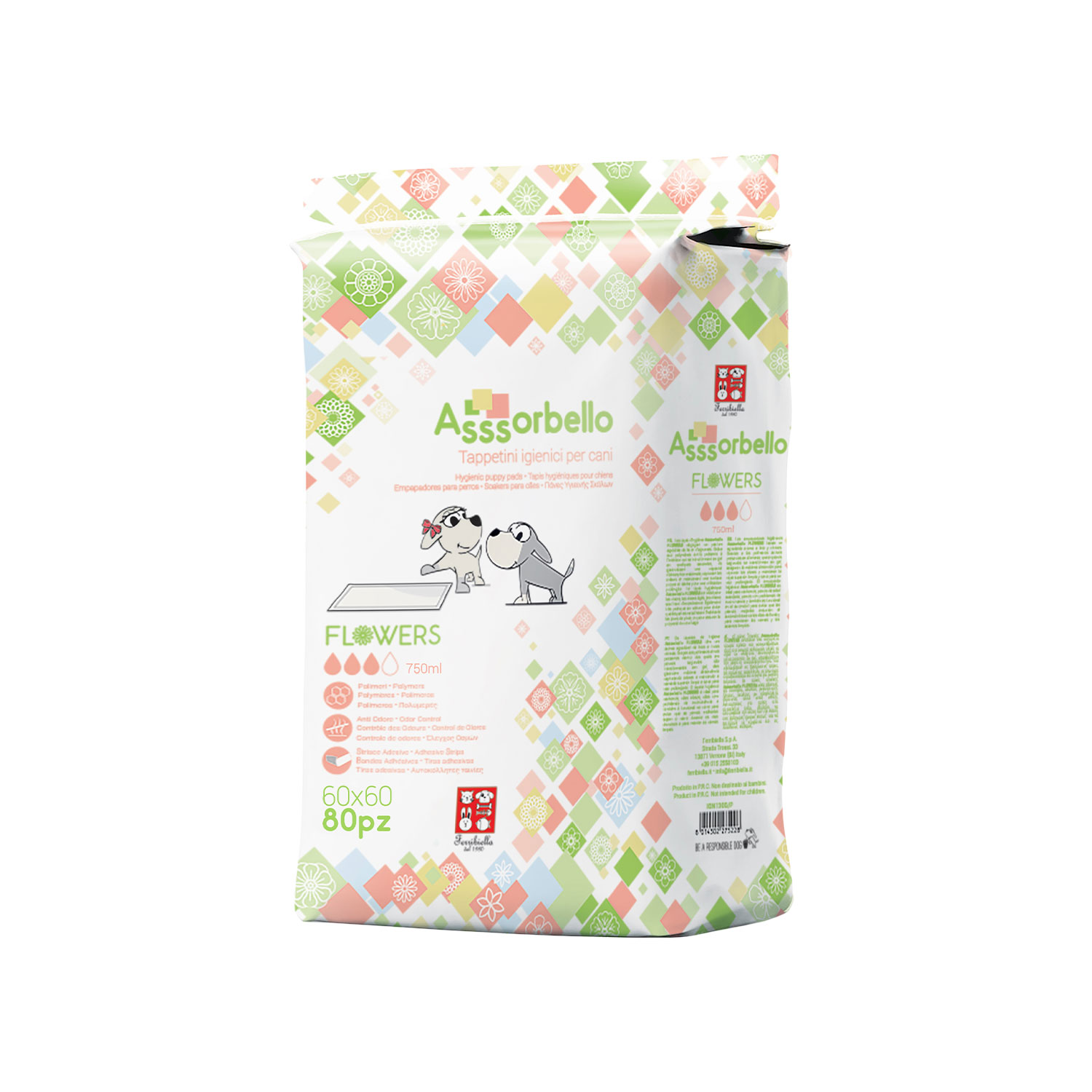 Flowers Dog Pee Pads 60 x 60 cm - Image 2