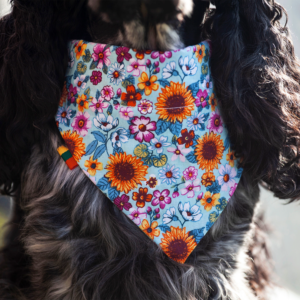 Handmade Sunflowers Bandana for dogs and cats