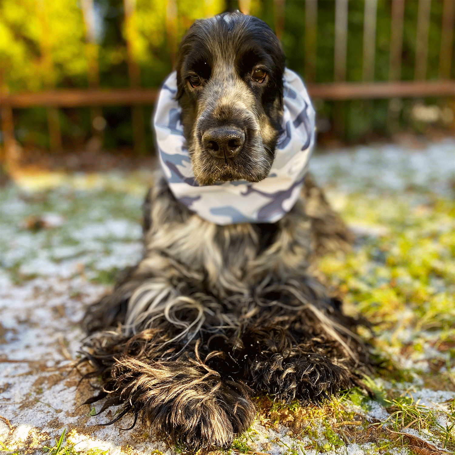 Handmade Waterproof Thick Snood Blue Camouflage