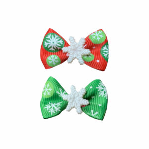Christmas Elastic Bows - Snowflake