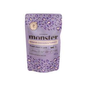Monster Cat Pouches Senior Chicken & Turkey Cat Pouch 85g