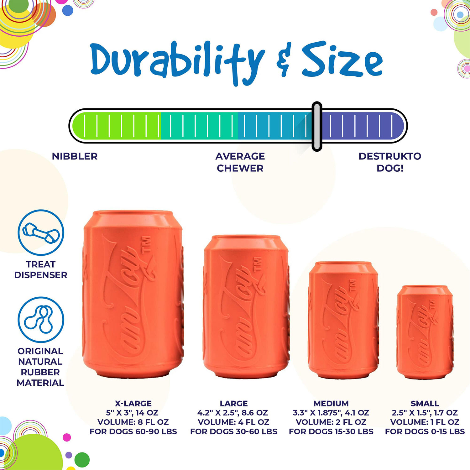 Can Toy Durable Rubber Dog Chew Toy And Treat Dispenser - Image 4