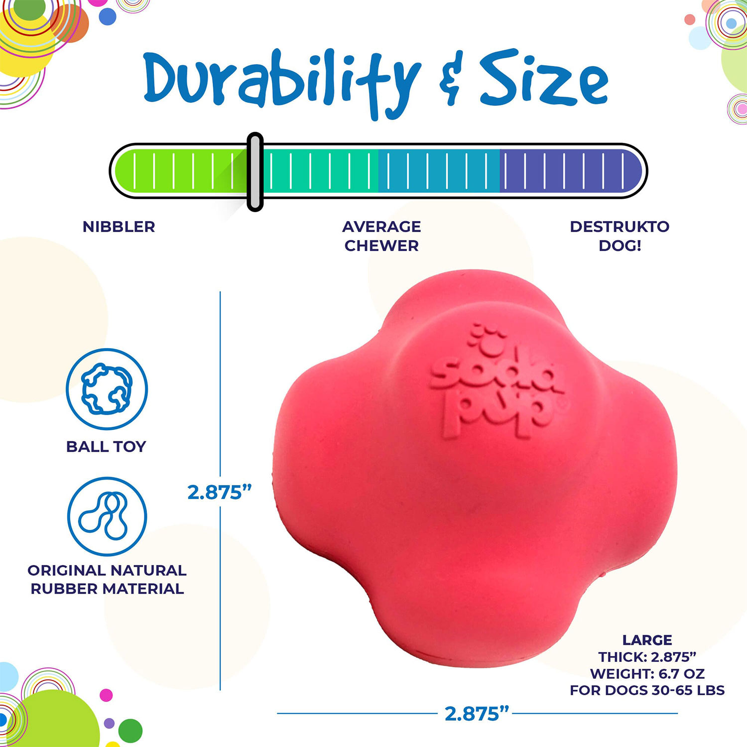 Crazy Bounce Ultra Durable Rubber Chew And Retrieving Toy - Image 3