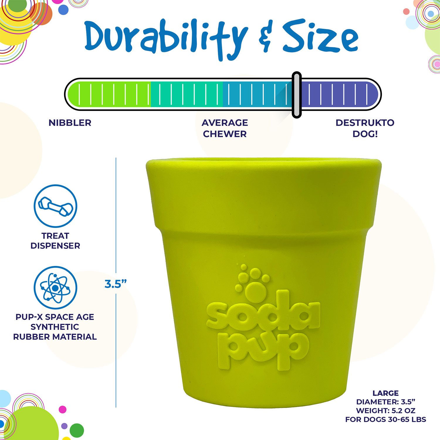 Flower Pot Durable PUP-X Rubber Treat Dispenser & Enrichment Toy - Image 4