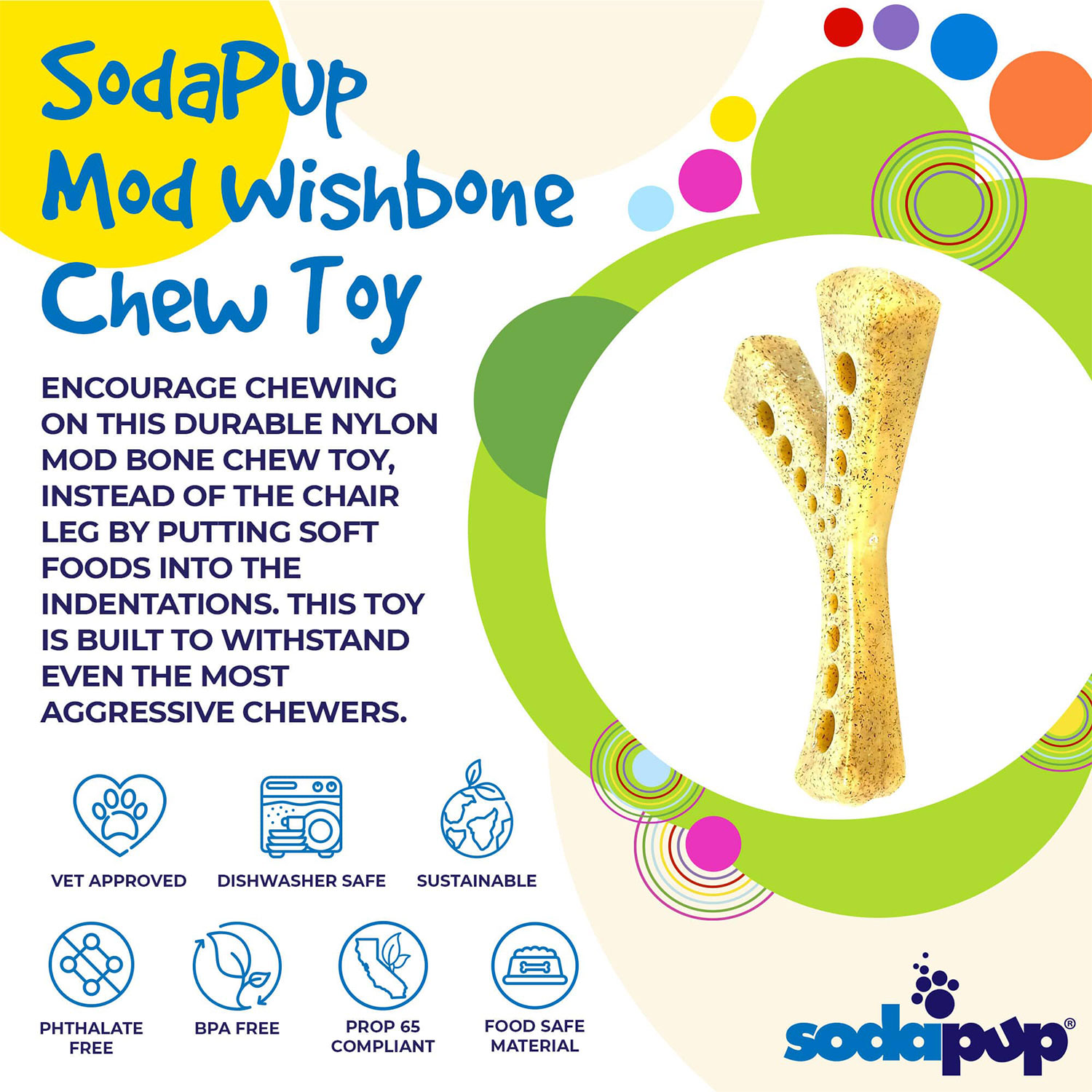 Mod Wishbone Ultra Durable Nylon Dog Chew Toy - Image 3