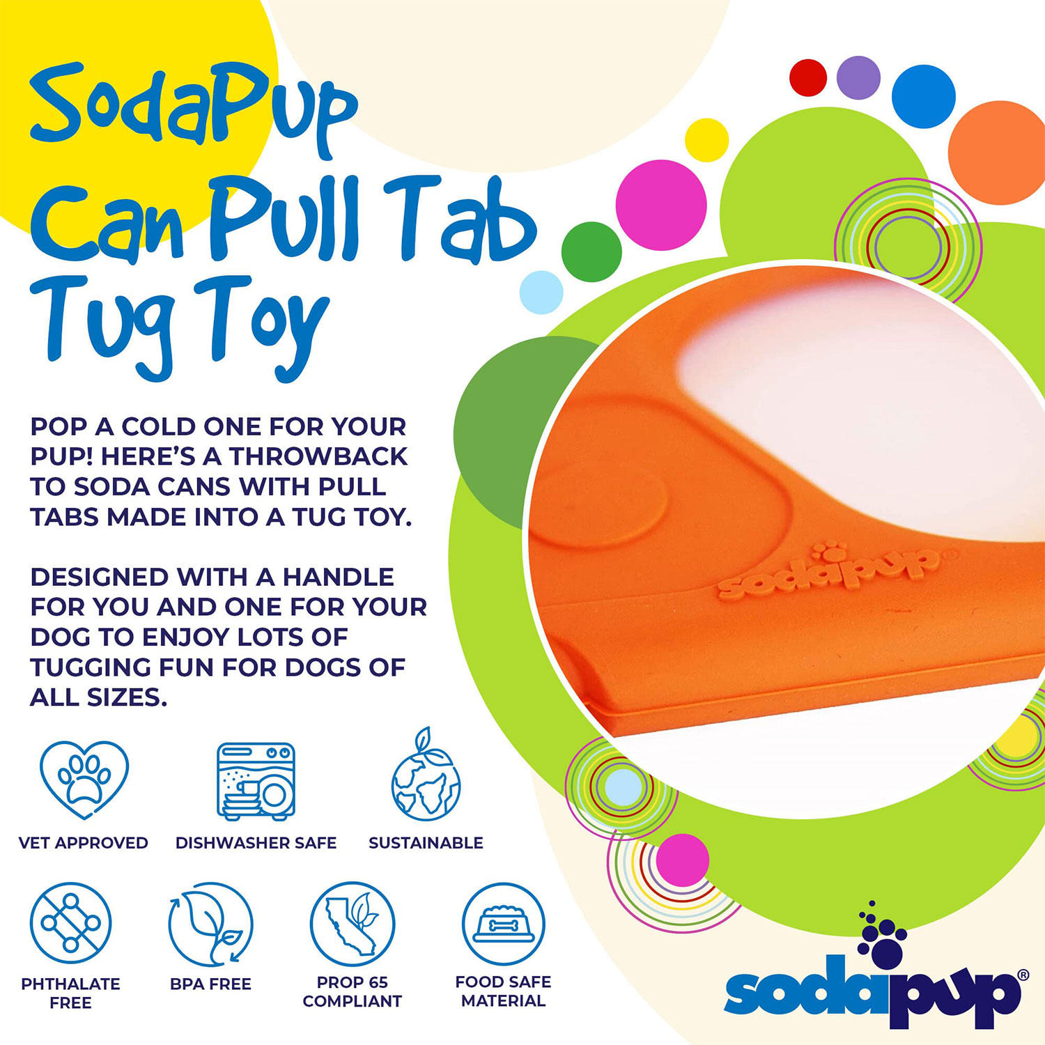 Pop Top Rubber Tug Toy for Interactive Play - Image 3
