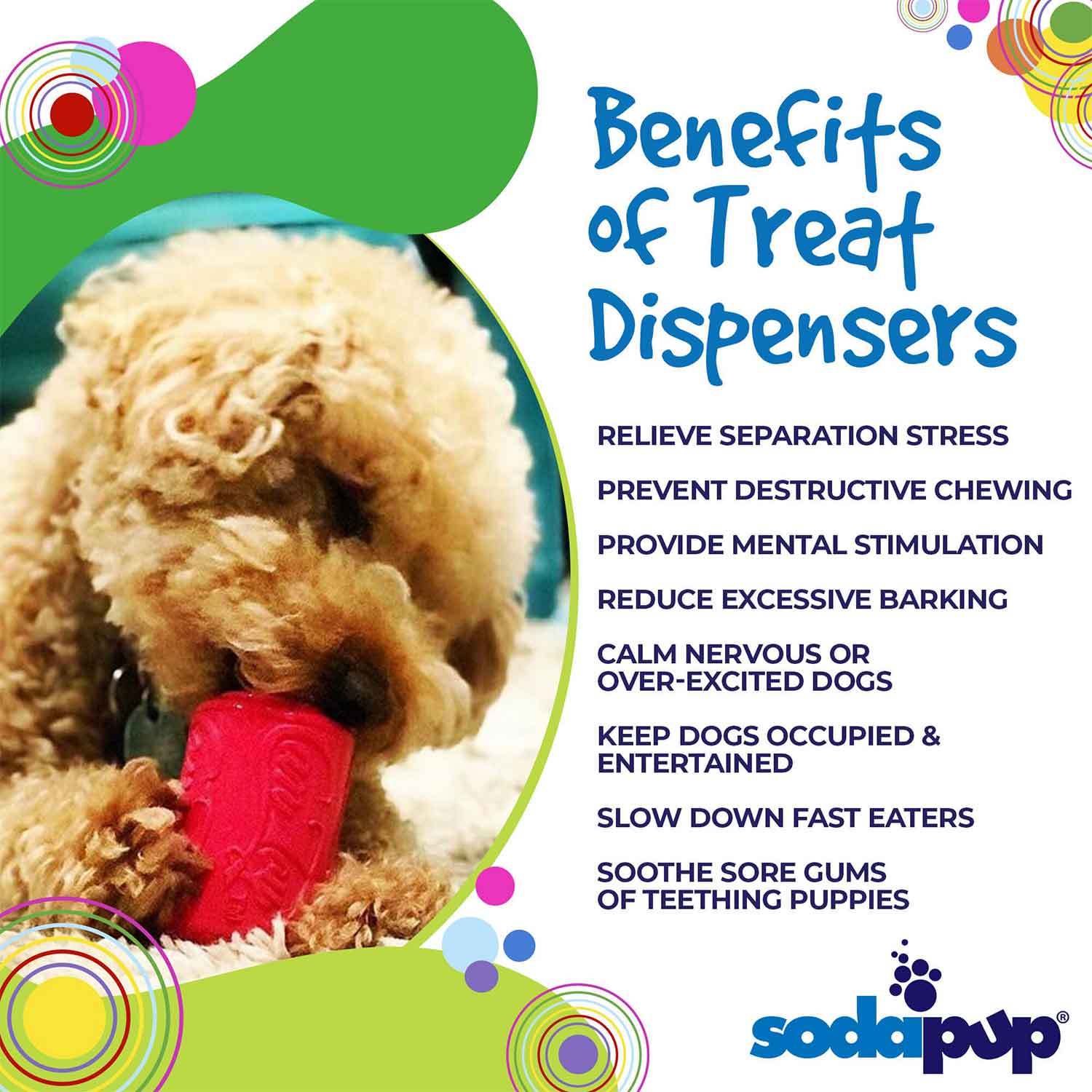 Sodapup Puppy Can Toy Durable Rubber Dog Chew Toy And Treat Dispenser Benefits