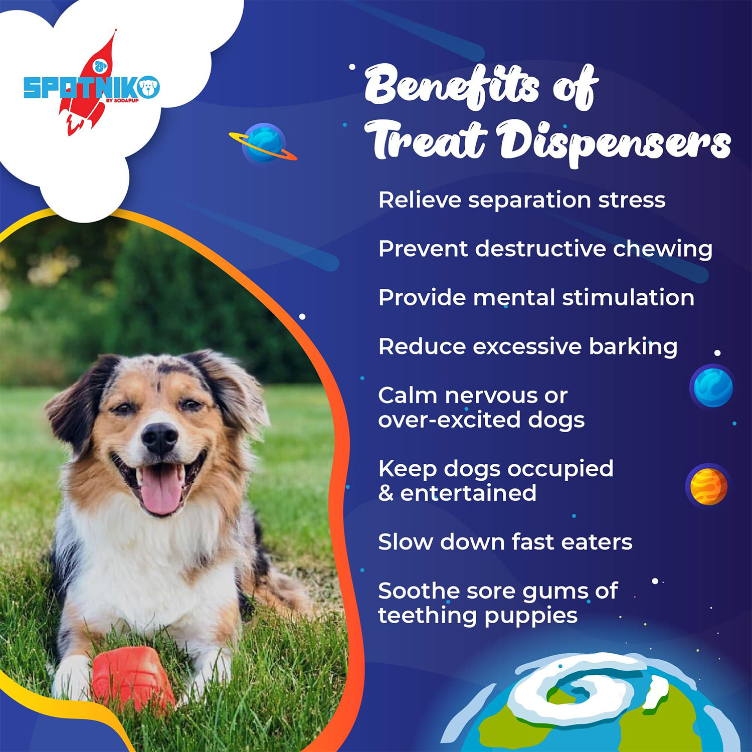 Rocketman Durable Rubber Treat Dispenser & Chew Toy - Image 4