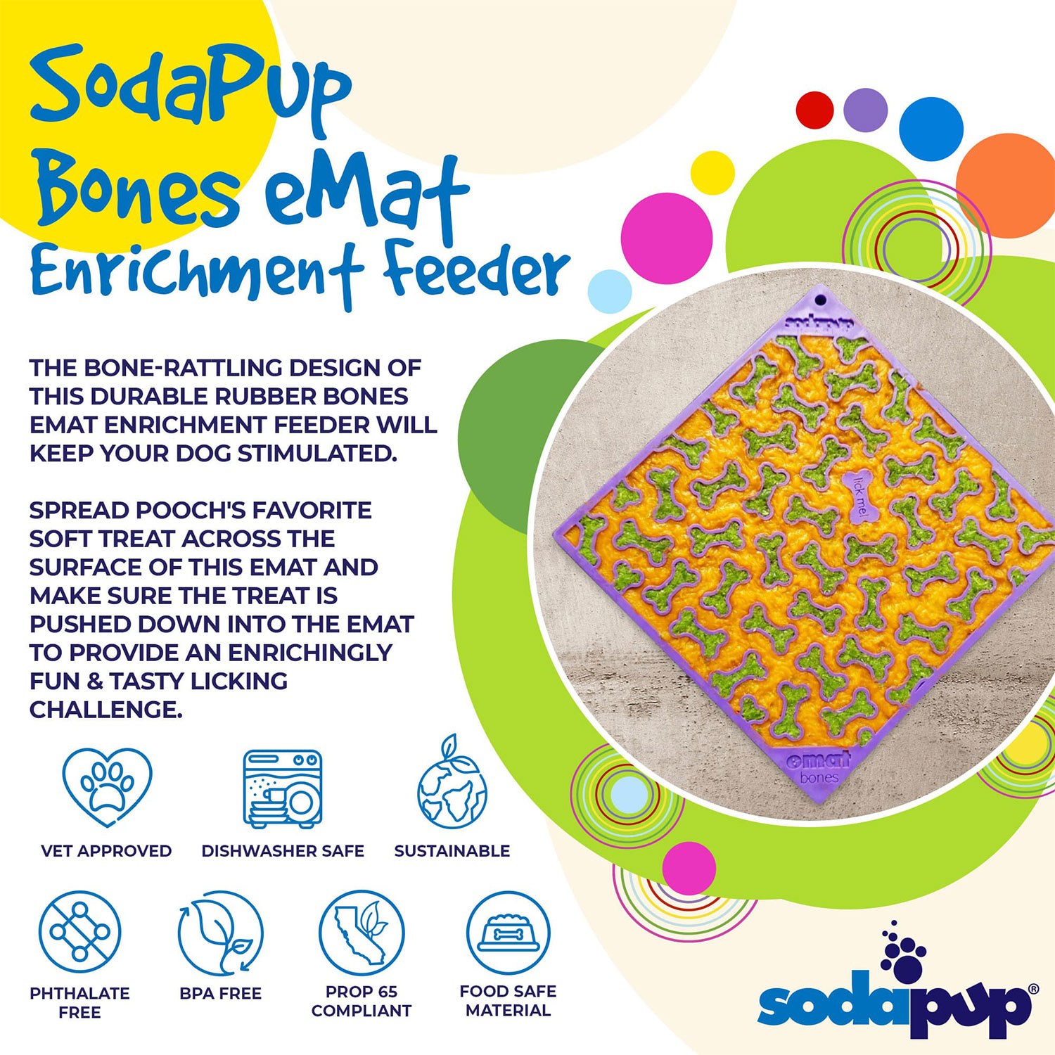 Bones Design eMat Enrichment Lick Mat - Image 5