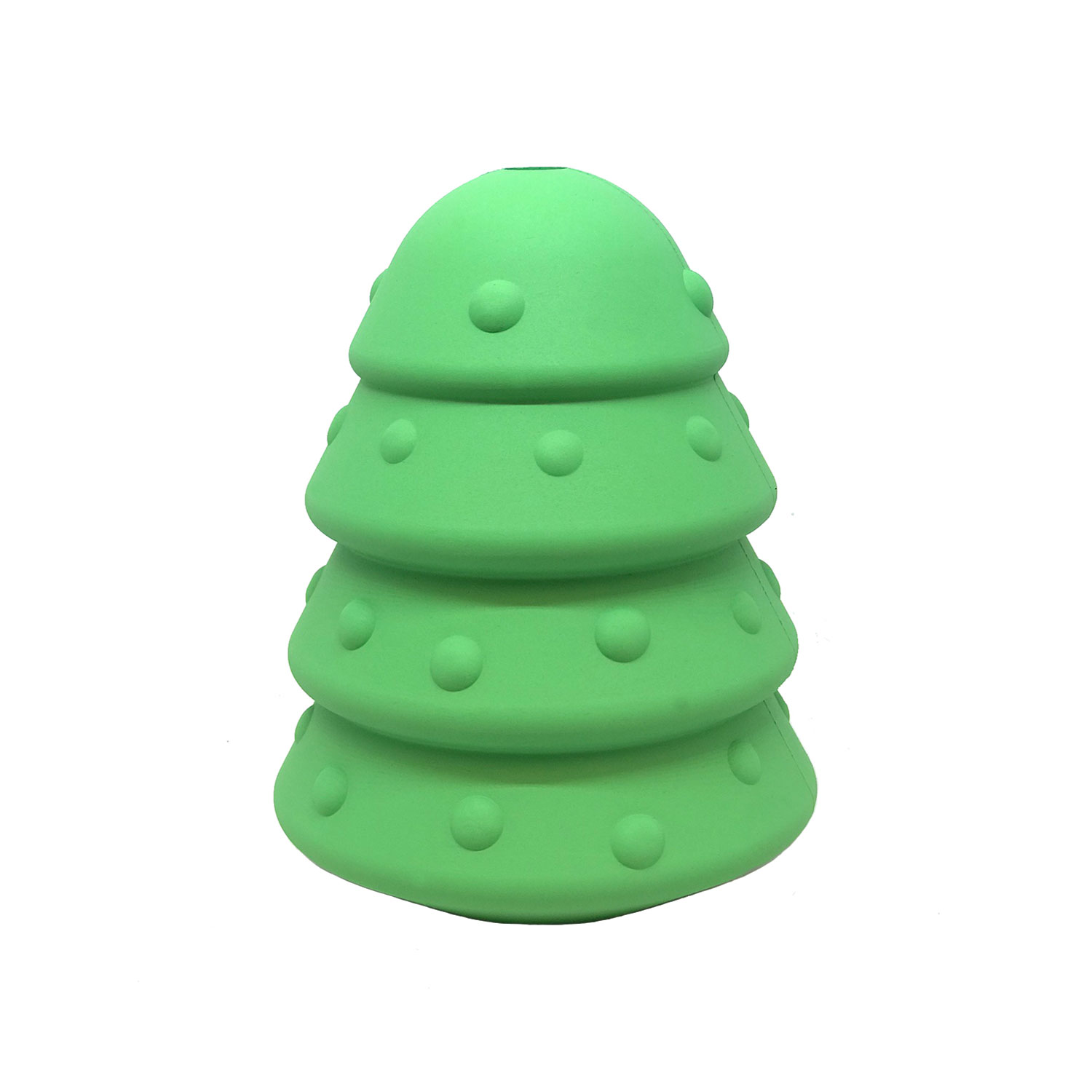 Christmas Tree Durable Rubber Chew Toy & Treat Dispenser
