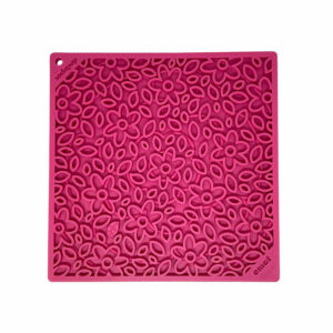 Sodapup Flower Power Design eMat Enrichment Lick Mat for Large Dogs