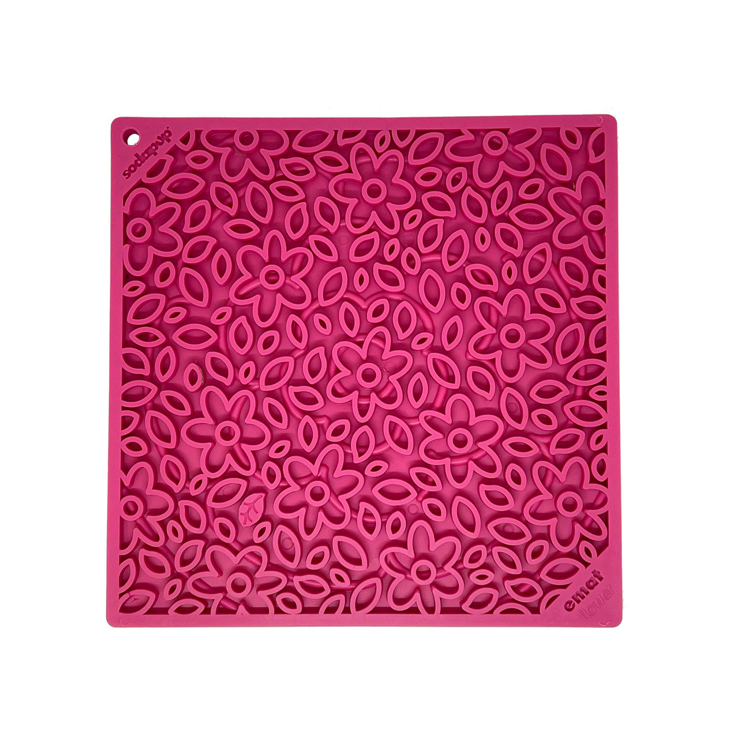 Sodapup Flower Power Design eMat Enrichment Lick Mat for Large Dogs