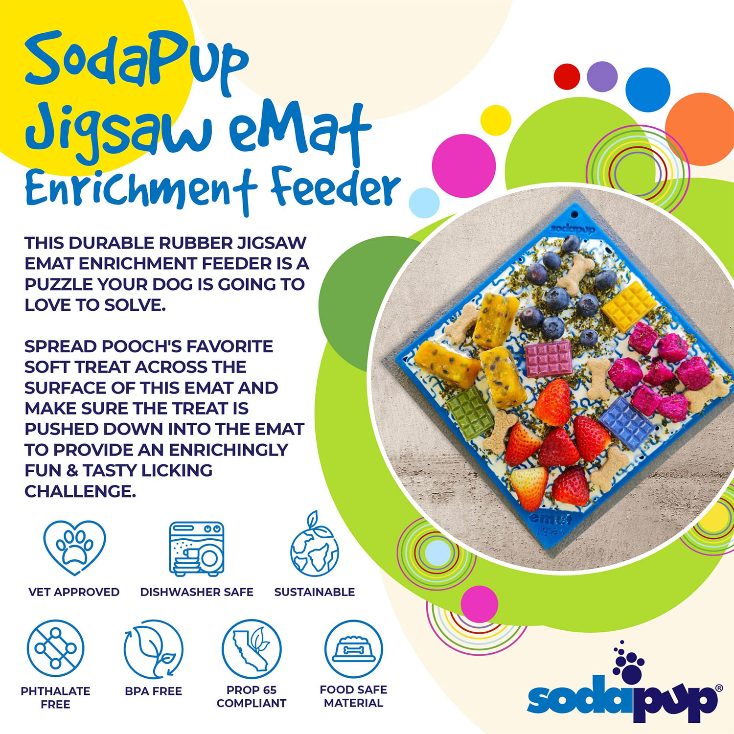 Jigsaw Design eMat Enrichment Lick Mat - Image 5