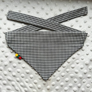 Ugne Winner Black and White Gingham Dog Bandana Pet Accessories