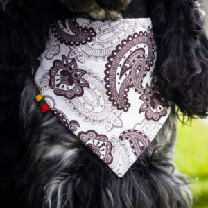 Ugne Winner Black and White Paisley Dog Bandana Pet Accessories