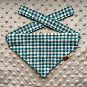 Ugne Winner Blue and White Gingham Dog Bandana Pet Accessories