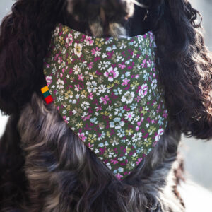 Ugne Winner Green Flowers Dog Bandana Pet Accessories