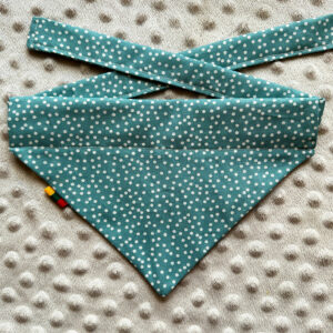 Ugne Winner Teal with White Dots Dog Bandana Pet Accessories