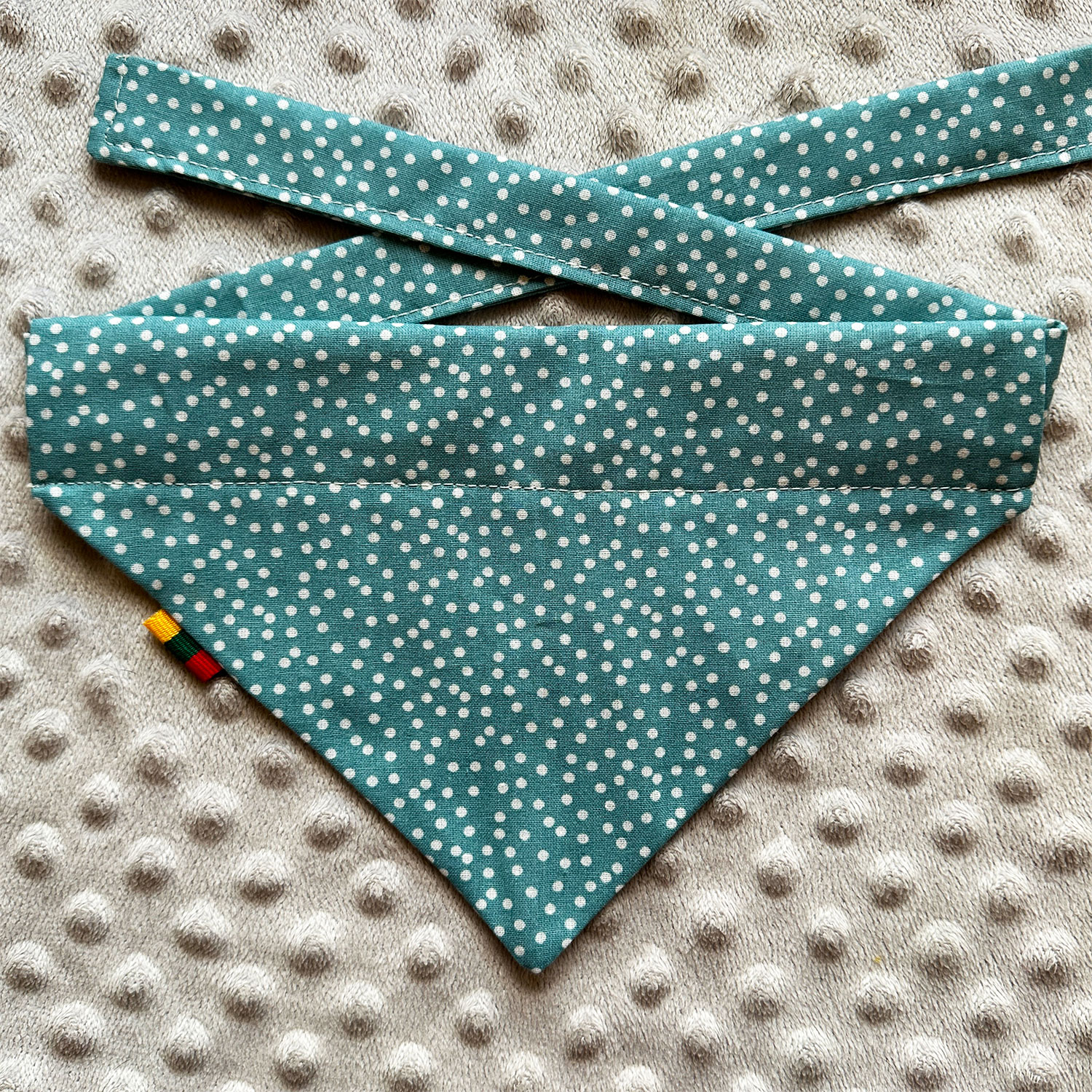 Ugne Winner Teal with White Dots Dog Bandana Pet Accessories