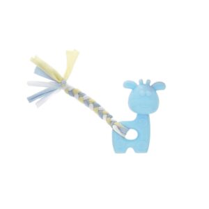 Ferribiella Baby Toys TPR Giraffe with Tail Dog Toy Blue TP777
