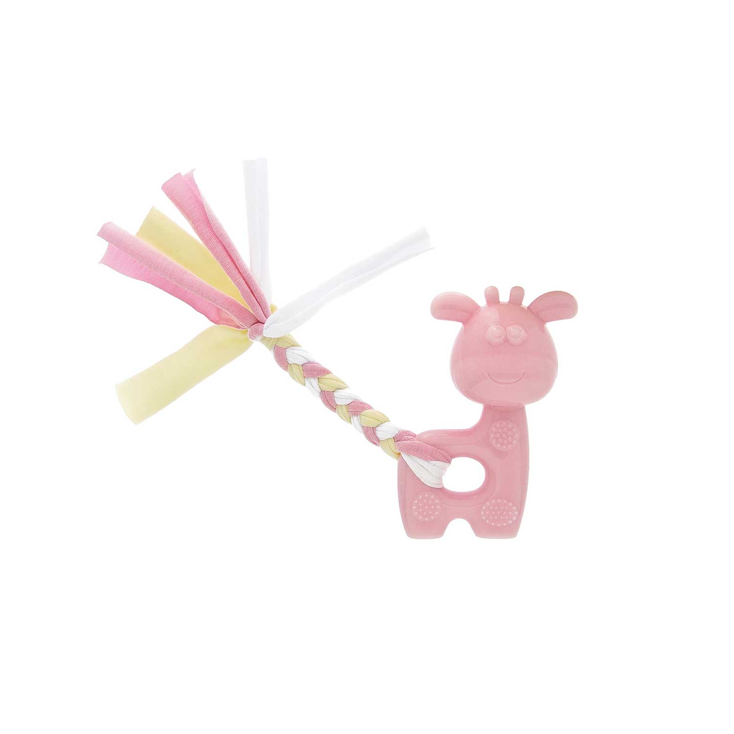 Ferribiella Baby Toys TPR Giraffe with Tail Dog Toy Pink TP777