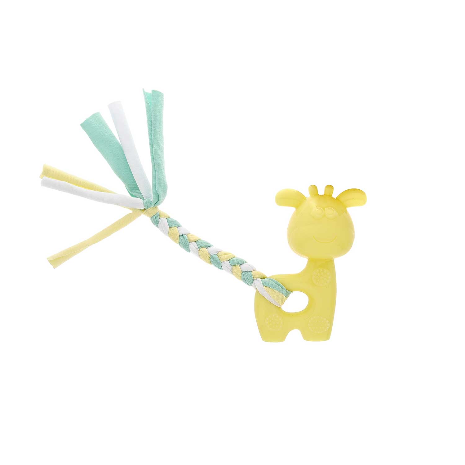 Ferribiella Baby Toys TPR Giraffe with Tail Dog Toy Yellow TP777